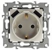 Эра Розетка 2P+E 16A-250В, штор. с 2xUSB 5В-3А, Эра12, шампань Б0047843