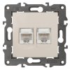 Эра Розетка 2P+E Schuko со шторками с крышкой, 16А-250В, Эра Elegance, алюминий Б0034309