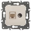Эра Розетка RJ45+TV, Эра Elegance, сл.кость Б0034315