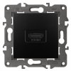 Эра Розетка HDMI, Эра Elegance, антрацит Б0034336
