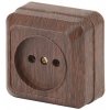 Эра Розетка 2P, 16А-250В, IP20, ОУ, Quadro, венге Б0030123