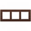 Эра Рамка на 3 поста, дерево, Эра Elegance, венге+алюм Б0034581