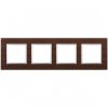 Эра Рамка на 4 поста, дерево, Эра Elegance, венге+алюм Б0034587