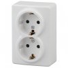 Эра Розетка 2х2P+E Schuko, 16АХ-250В, ОУ, Эра Эксперт, белый Б0020691