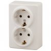 Эра Розетка 2х2P+E Schuko со шторками, 16АХ-250В, ОУ, Эра Эксперт, сл.кость Б0020695