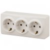 Эра Розетка 3х2P+E Schuko, 16АХ-250В, ОУ, Эра Эксперт, сл.кость Б0020701