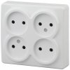 Эра Розетка 4х2P, 16АХ-250В, ОУ, Эра Эксперт, белый Б0020706