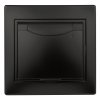 Эра Розетка Intro Plano  с заземлением 2P+E Schuko с крышкой, 16А-250В, IP20, СУ, антрацит 1-203-05