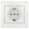 Эра Розетка Intro Plano 1-206-06 с заземлением 2P+E Schuko со шторками, 16А-250В, IP20, СУ, перламутр Б0053929