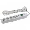 Эра Сет. фильтр SFU-5es-2m-W надеж. защита, с/з, с выкл, 5гн+2USB, 2м,, 10А, шторки C0043327