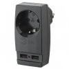 Эра SP-1e-USB-B Адаптер Polynom 1гн 220V + 2xUSB 2100mA, c заземл Б0026333