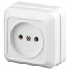 Эра Розетка Intro Quadro 2-201-01 без заземления 2P, 16А-250В, IP20, ОУ, белый Б0053774