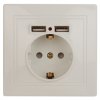 Эра Розетка+USB, IP20, СУ, Plano, слоновая кость (10/100/2500) Б0043248