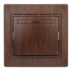 Эра Выключатель с подсветкой, 10А-250В, IP20, СУ, Plano, венге (10/200/2400) Б0030036