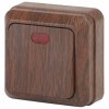 Эра Выключатель Intro Quadro 2-102-10 одноклавишный с подсветкой, 10А-250В, IP20, ОУ, венге Б0053745