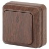 Эра Переключатель Intro Quadro 2-103-10 одноклавишный 10А-250В, IP20, ОУ, венге Б0053753