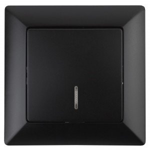 Фотография товара 'Эра Выключатель с подсветкой, 10А-250В, СУ, Solo, антрацит Б0043274'