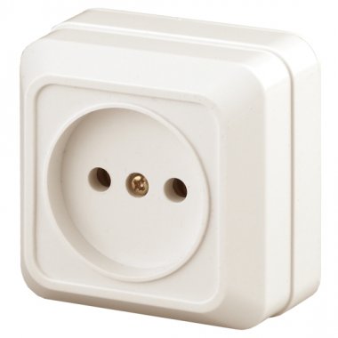 Фотография товара 'Эра Розетка 2P, 16А-250В, IP20, ОУ, Quadro, сл.кость (10/200/3600) Б0027647'