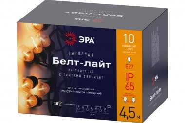 Фотография товара 'Эра Б0056017 Гирлянда ERABL-FIL1 светодиодная новогодняя нить уличная'