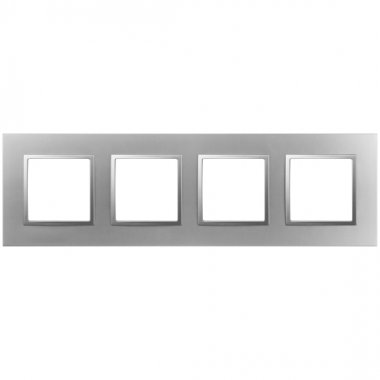 Фотография товара 'Эра Рамка для розеток и выключателей Elegance 14-5014-03 Classic, на 4 поста, алюминий Б0060588'