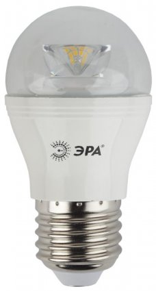 Фотография товара 'Эра Лампа светодиодная LED P45-7W-827-E27-Clear (диод,шар,7Вт,тепл,E27) Б0017243'