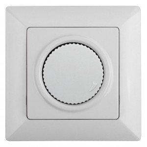 Фотография товара 'Эра Светорегулятор поворотный, 600Вт 230В, СУ, Solo, белый Б0043396'