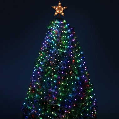 Фотография товара 'Эра Светодиодная новогодняя гирлянда ERASG -03 нить со звездой на елку RGB 1,5 м Б0060434'