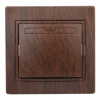 Фотография товара 'Эра Выключатель, 10А-250В, IP20, СУ, Plano, венге (10/200/2400) Б0030032'