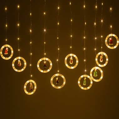 Фотография товара 'Эра Светодиодная новогодняя гирлянда ENING-MG занавес Волшебство теплый свет 2,7*0,5 м 120 led IP20 Б0060414'