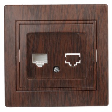 Фотография товара 'Эра Розетка Intro Plano 1-303-10 информационная RJ45, IP20, СУ, венге Б0030088'