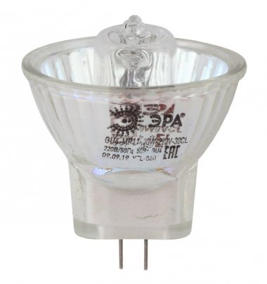 Фотография товара 'Эра Лампа галогенная GU4-MR11-35W-220V-30 CL (галоген, софит, 35Вт, нейтр, GU4) Б0044094'