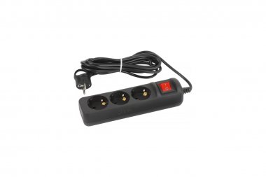 Фотография товара 'Эра Б0057729 Удлинитель электрический UX-3es-5m-B с заземлением с выключателем 3 розетки'