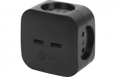 Фотография товара 'Эра Б0049536 Разветвитель электрический SP-4-USB-B на 4 розетки 220V + 2xUSB 2400mA'