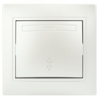 Фотография товара 'Эра Переключатель Intro Plano 1-103-06 одноклавишный 10А-250В, IP20, СУ, перламутр Б0053752'