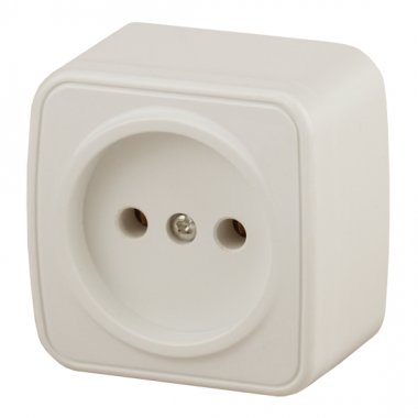 Фотография товара 'Эра Розетка 2P, 16А-250В, IP20, ОУ, Polo, сл.кость (20/400/4800) Б0036124'