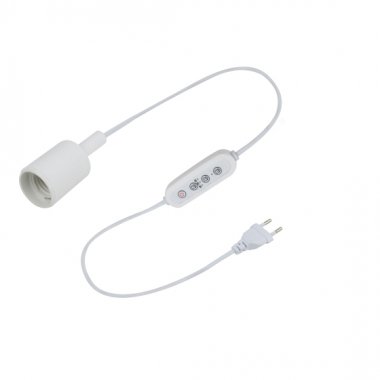 Фотография товара 'Эра Светильник для растений FITO-Time Holder E27 с проводом и таймером для фитоламп с цоколем Е27 Б0059882'