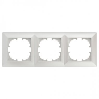 Фотография товара 'Эра Рамка для розеток и выключателей Intro Solo 4-503-06 на 3 поста, СУ, перламутр Б0053996'