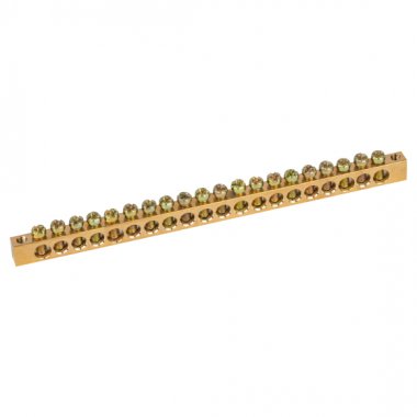 Фотография товара 'Эра Шина ЭРА NO-122-09 PEN земля-ноль 6х9мм 20/2 латунная с креплениями по краям Б0047223'