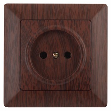Фотография товара 'Эра Розетка 2P, 16А-250В, СУ, Solo, венге Б0043310'