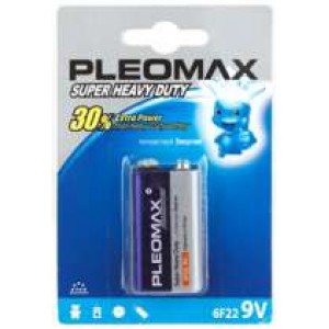Фотография товара 'Эра Батарейки Pleomax 6F22-1BL SUPER HEAVY DUTY Zinc C0019240'