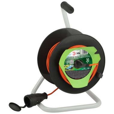 Фотография товара 'Эра Удлинитель силовой RP-1e-3х0.75-30m на пластиковой катушке c заземлением 1 розетка 30м ПВС 3х0,75мм2 Б0059774'