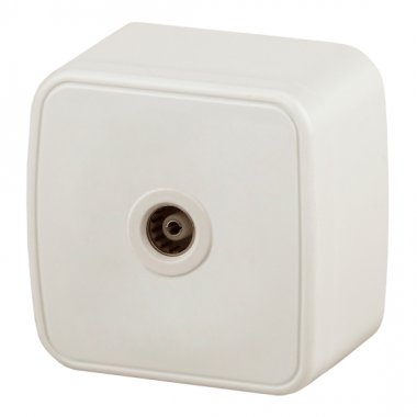 Фотография товара 'Эра Розетка Intro Polo 3-301-02 TV одиночная, IP20, ОУ, слоновая кость Б0036133'