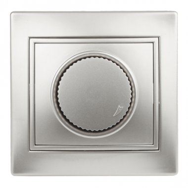 Фотография товара 'Эра Светорегулятор поворотный, 600Вт 230В, IP20, СУ, Plano, алюминий (10/200/2000) Б0030090'