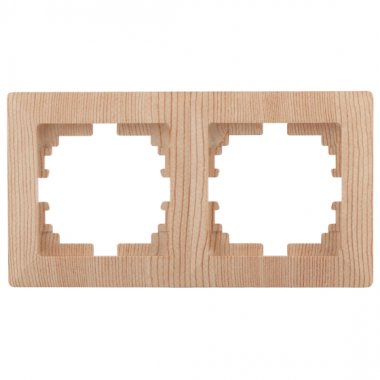 Фотография товара 'Эра Рамка для розеток и выключателей Intro Solo 4-502-11 на 2 поста, СУ, Solo, сосна Б0043416'