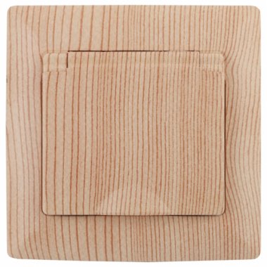 Фотография товара 'Эра Розетка Intro Solo 4-203-11 с заземлением 2P+E Schuko с крышкой, 16А-250В, IP20, СУ, сосна Б0053665'