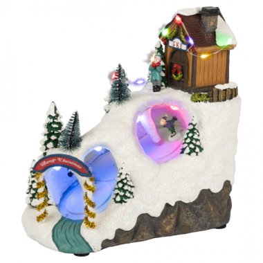 Фотография товара 'Эра Светодиодная новогодняя фигура EFIS-S06 композиция Лыжня мультиколор 3*АА 22*14*22 см Б0060484'