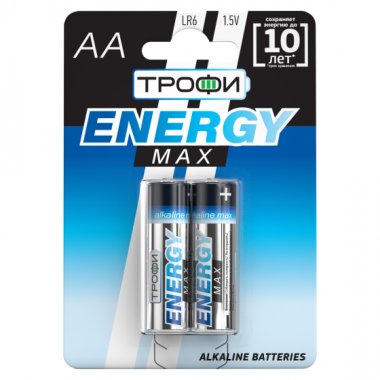 Фотография товара 'Эра Батарейки Трофи LR6-2BL ENERGY MAX Alkaline Б0018947'