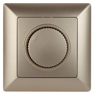 Фотография товара 'Эра Светорегулятор поворотный, 600Вт 230В, СУ, Solo, шампань Б0043399'