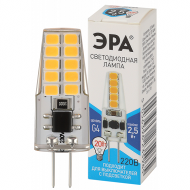 Фотография товара 'Эра Лампочка светодиодная STD LED-JC-2,5W-220V-SLC-840-G4 Б0049092'