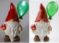 Фотография товара 'Эра Садовый светильник Гном Мухомор с шариком на солнечной батарее Б0053360'